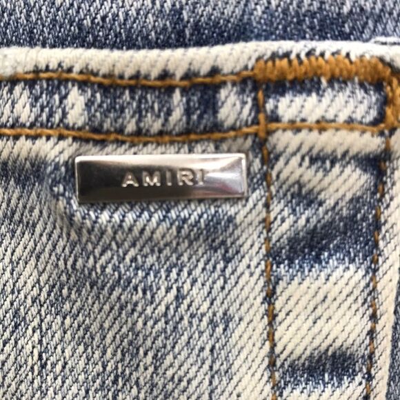 AMIRI Blue Skinny Distressed Jeans - Picture 16 of 16